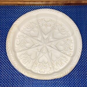 The Shortbread Mold by Heartstone, 10” across, 1” deep, features heart motif